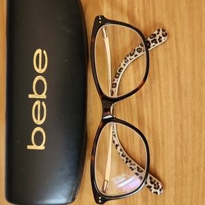 Bebe "On fire" Tortoise and Leopard Women's Eyeglasses Cateye Style